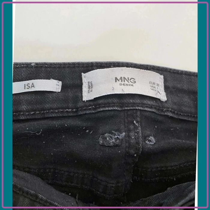 🌟🌟jeans mango denim taille 32 noir 🌟🌟 - photo numéro 3