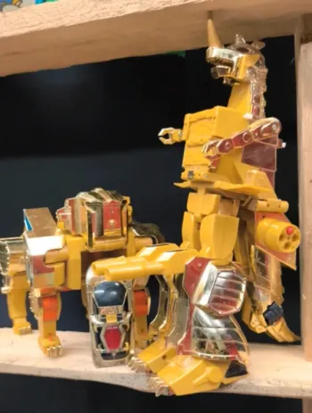 Robot boot Takara 1995 dinosaure rex doré golden or brave goldran nagoya dragon power transformers