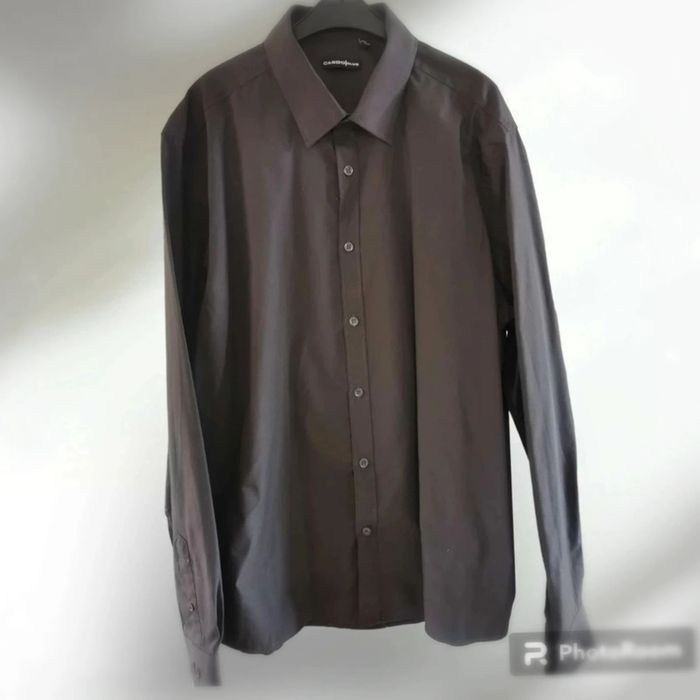 Chemise  uni  gris  anthracite  43/44 - photo numéro 2