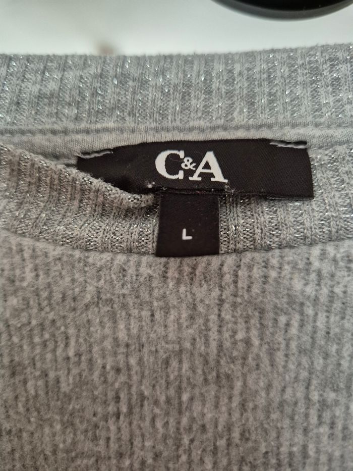 Pull C&A gris - photo numéro 4