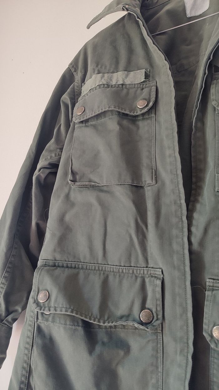 Veste kaki y2k style militaire taille S - photo numéro 3