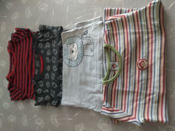 Lot 4 t-shirt manches longues 86/92