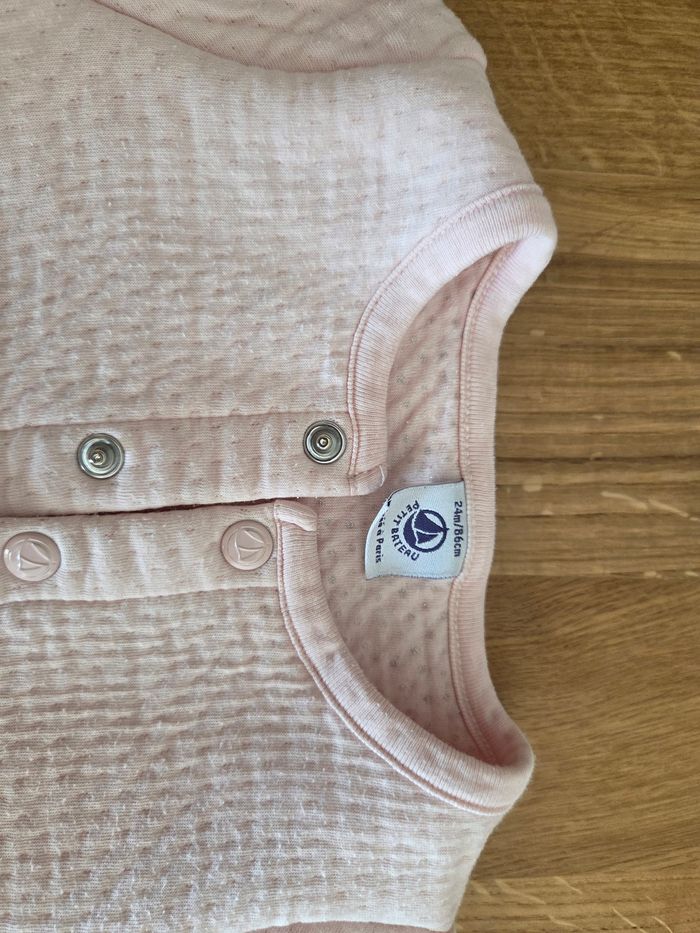Gilet Petit Bateau rose pale - photo numéro 3
