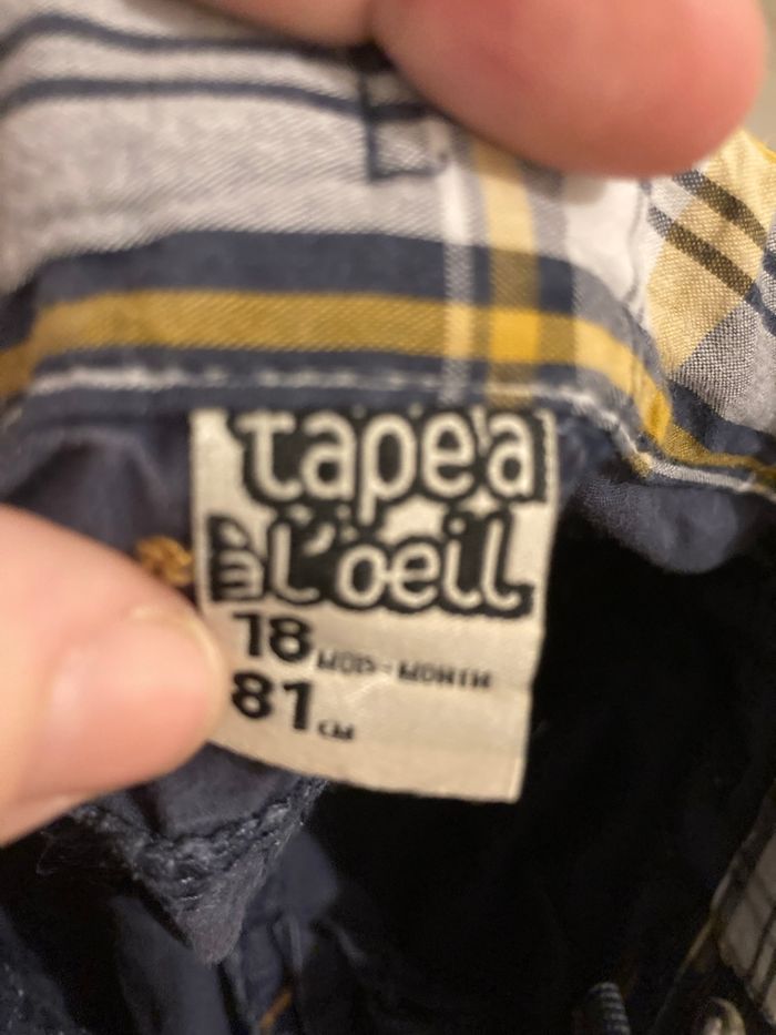 Pantalon Tape à l’Oeil – 18 mois / 81 cm – Bleu marine - photo numéro 3