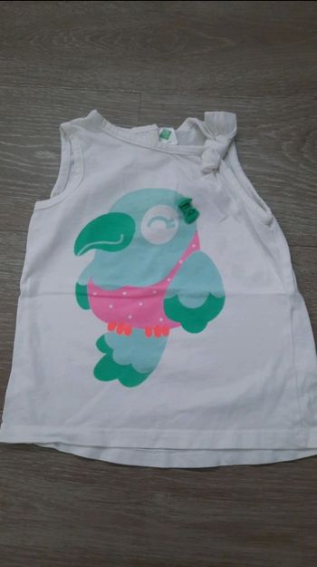 Débardeur fille 18 mois  blanc tex