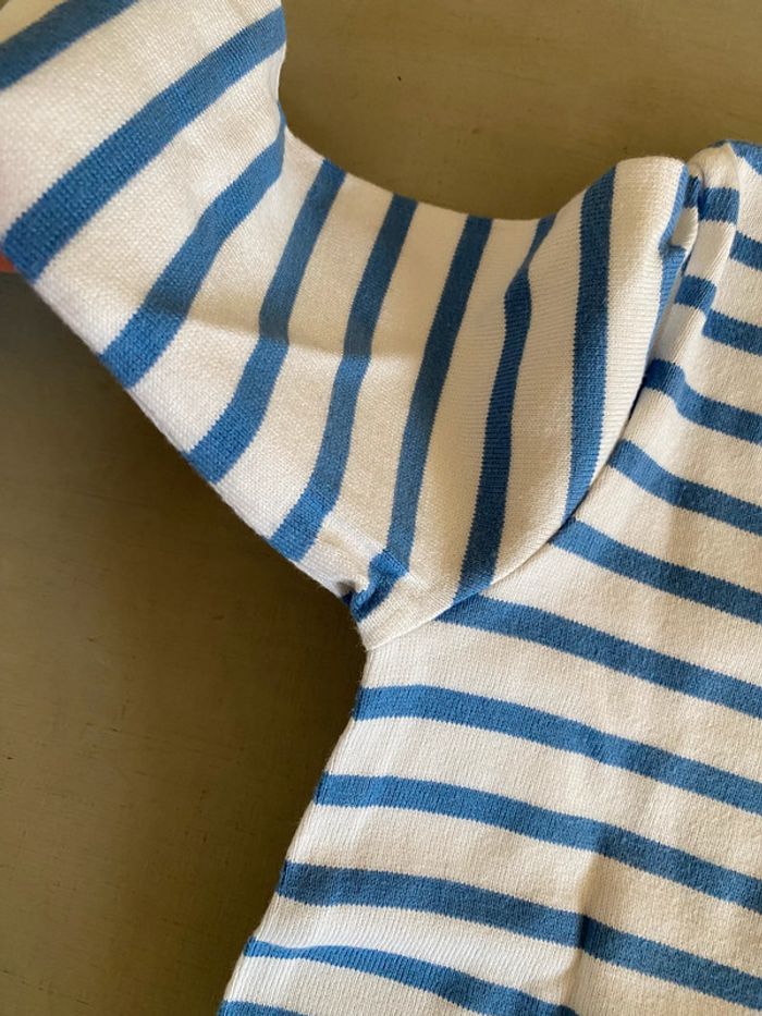 Marinière blanche à rayures bleues petit bateau 6 ans - photo numéro 11