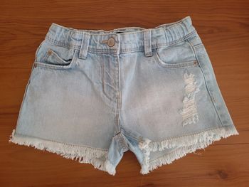 Short jeans effet usé