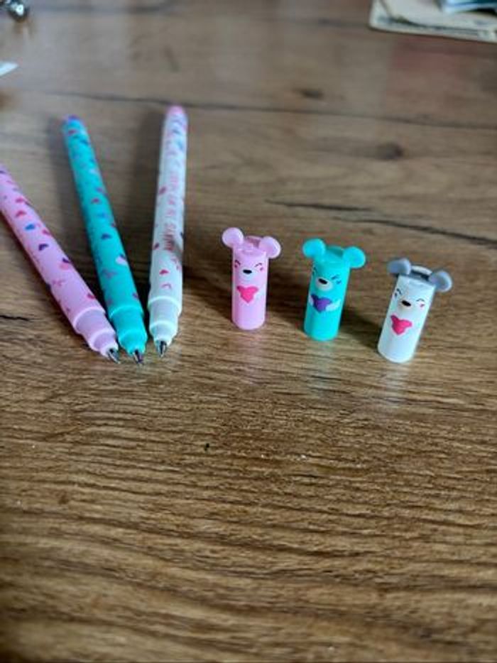 Lot de 3 stylos effaçables saint Valentin  sans marque - photo numéro 3