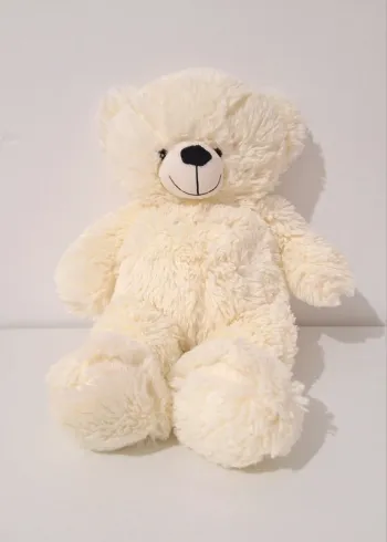 Peluche Ours Blanc 40 cm