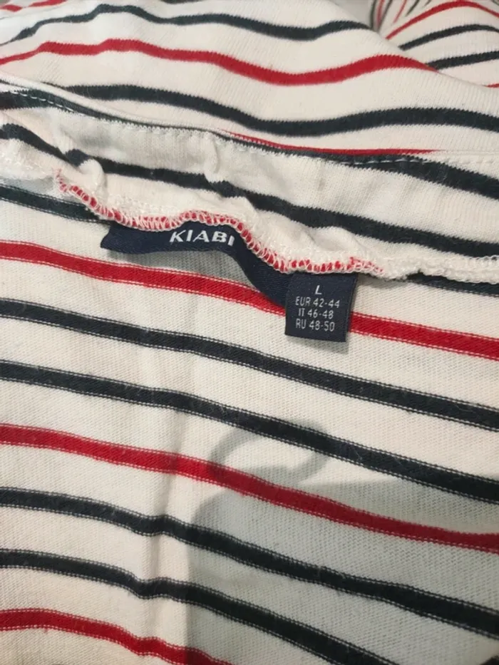 T-shirt coton bleu/blanc/rouge - photo numéro 2