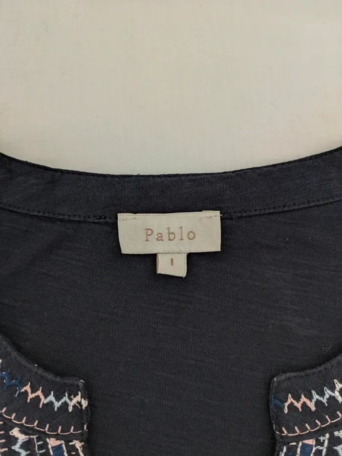 Blouse top d'été brodé en coton - Pablo de Gerard Darel - taille 36/38 - photo numéro 4