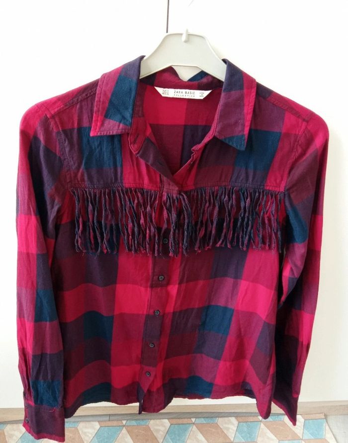 Chemise avec franges Zara S - photo numéro 2