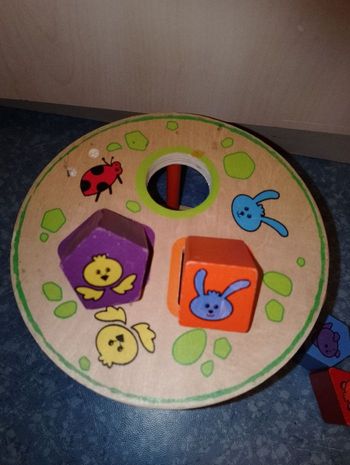 Trieur De Formes à poser où à rouler en bois