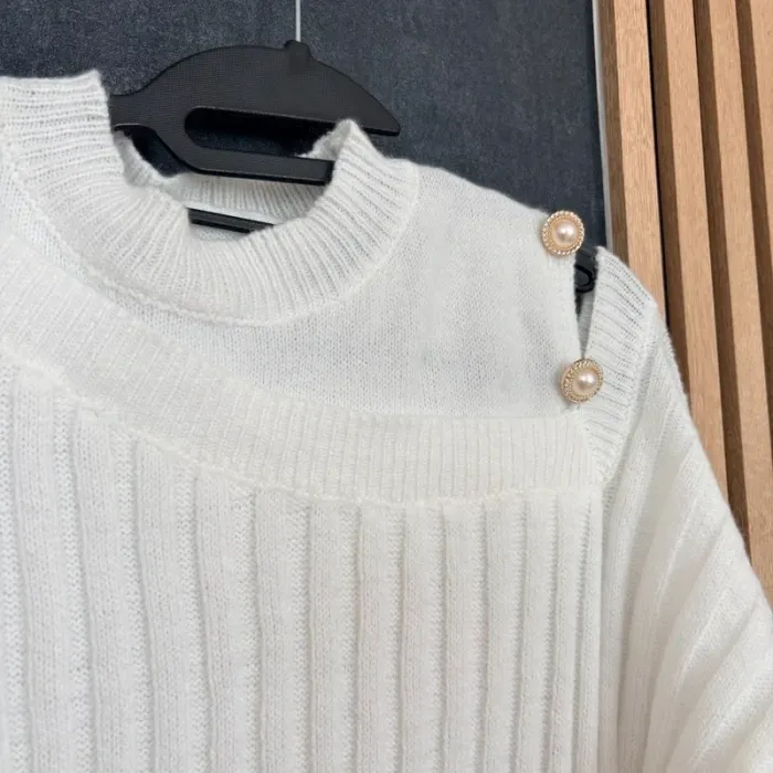 Pull blanc taille M neuf - photo numéro 3