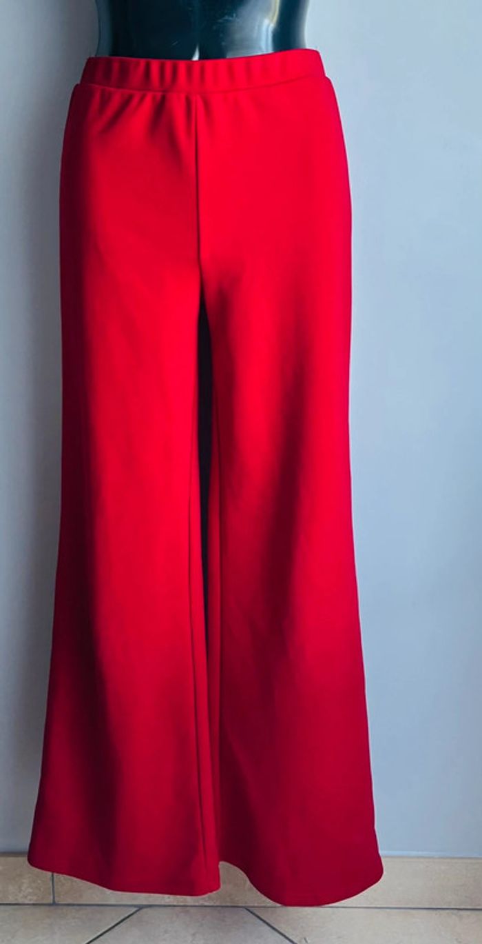 Pantalon rouge fluide Shein - Taille 36/38 - photo numéro 2