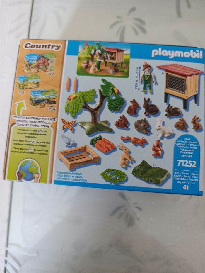 Boite Playmobil ref 71252 41 pieces la ferme - photo numéro 2