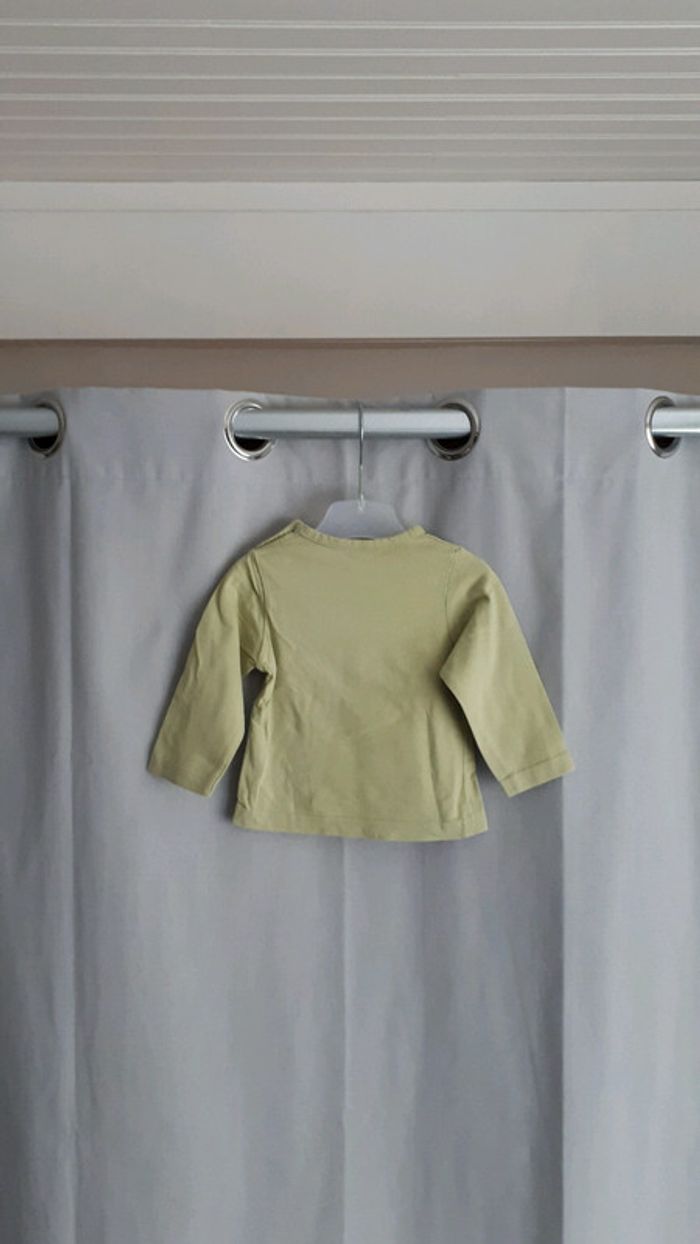 Pull fille 12mois vert - photo numéro 2