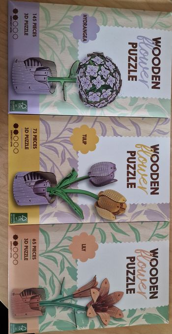 Puzzle bois fleurs 