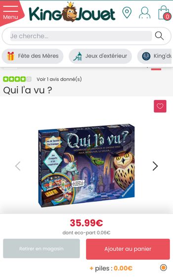 Jeu de société électronique  Qui l'a vu de Ravensburger Très bon état