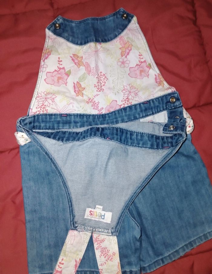 Salopette/Combi short en jean, La Compagnie des Petits, 24 mois/2 ans - photo numéro 3