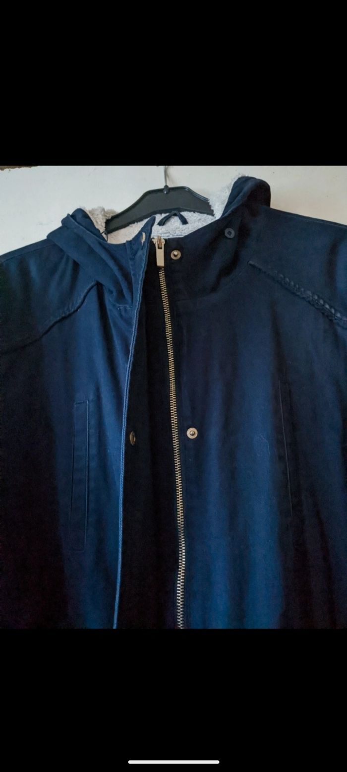 Parka bleue marine blog by Gemo. Taille XL - photo numéro 5