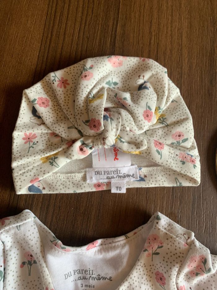 Robe et bonnet du Pareil au Même 3 mois - photo numéro 3