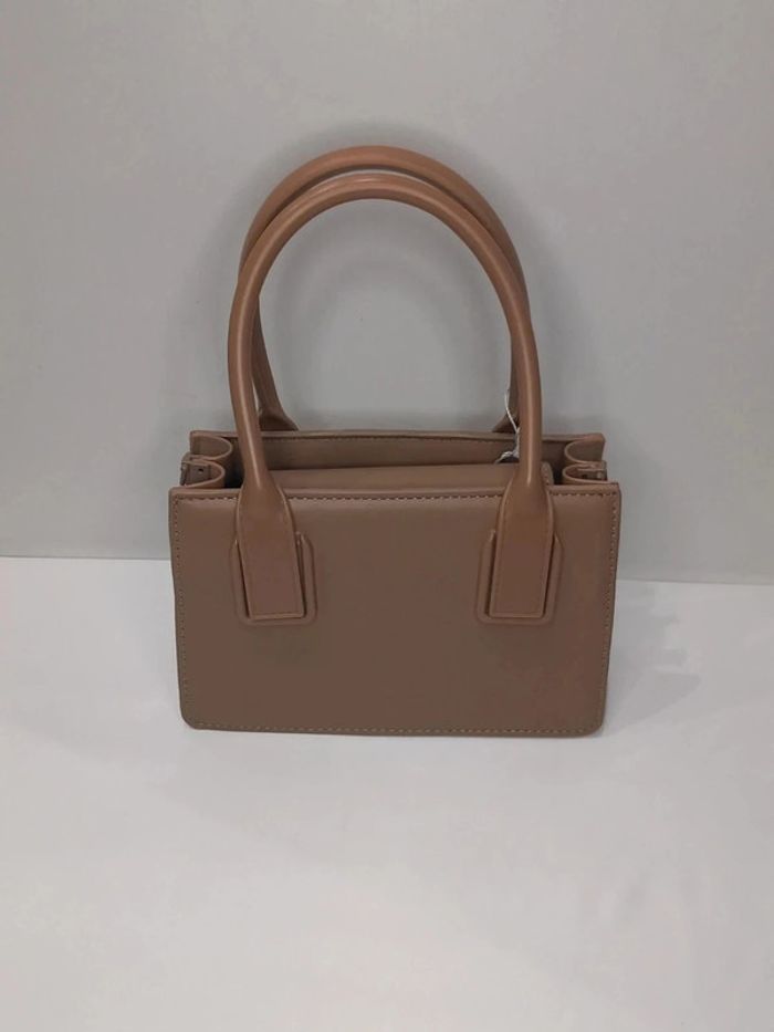 Sac à main Tom & Eva marron en similicuir et en tressé - photo numéro 2
