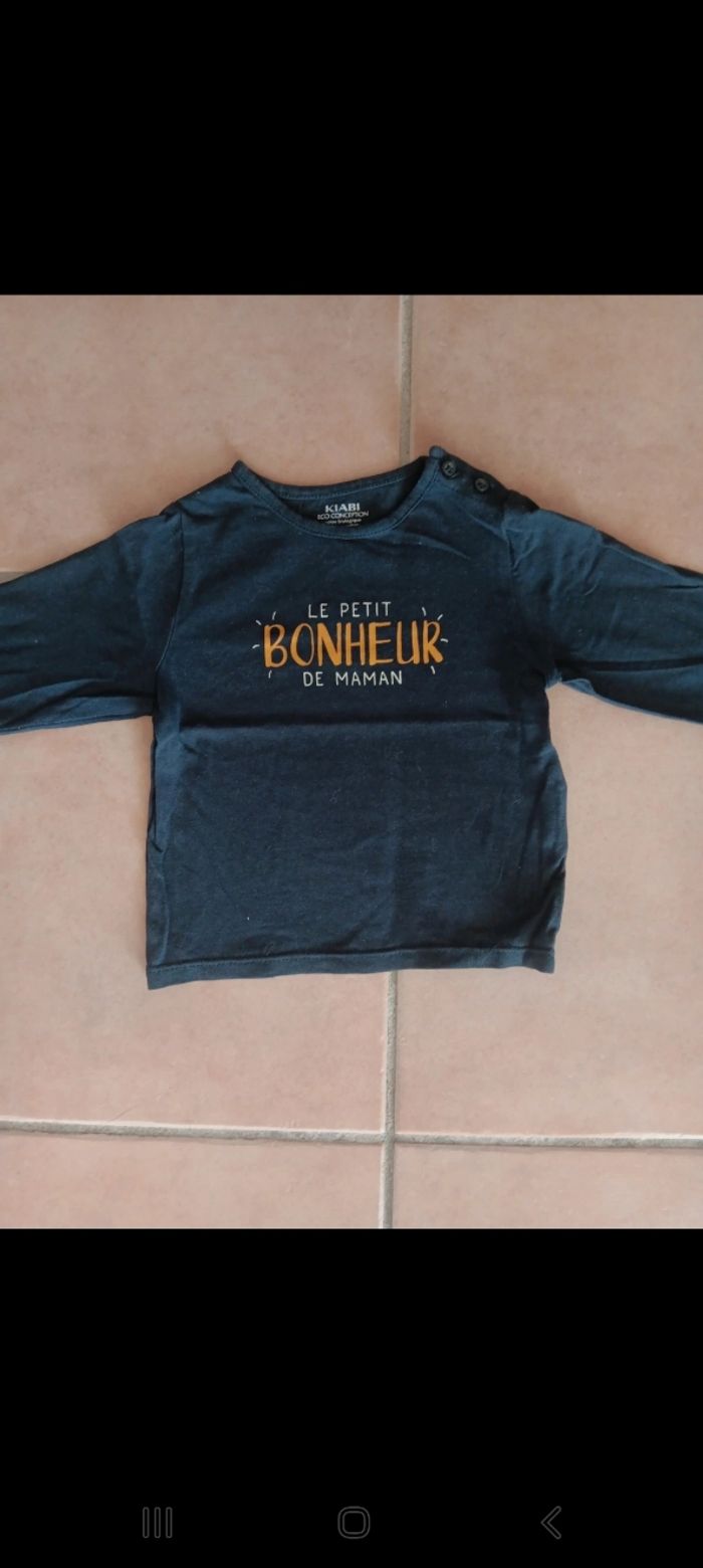 Lot tee-shirts 9 mois - photo numéro 2