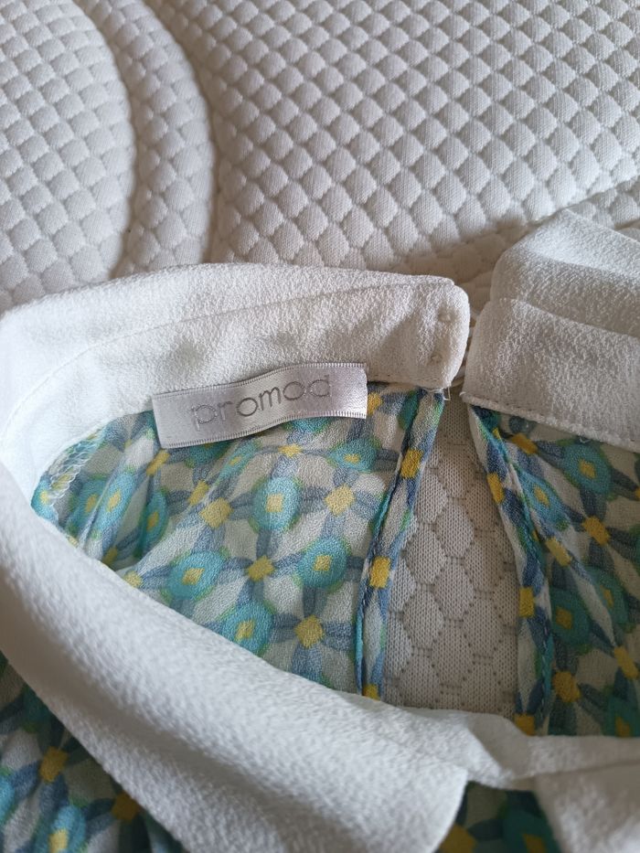 Blouse turquoise/jaune/bleue - photo numéro 3