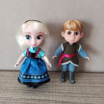 Poupées mini animator Elsa et Kristof neuves 