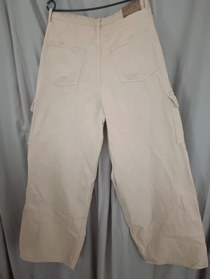 Chic & Confort : Pantalon Wide Leg Beige Taille 46 - photo numéro 3