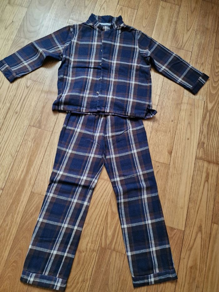 🌙 Pyjama en flanelle fait main – garçon 6 ans 🌟