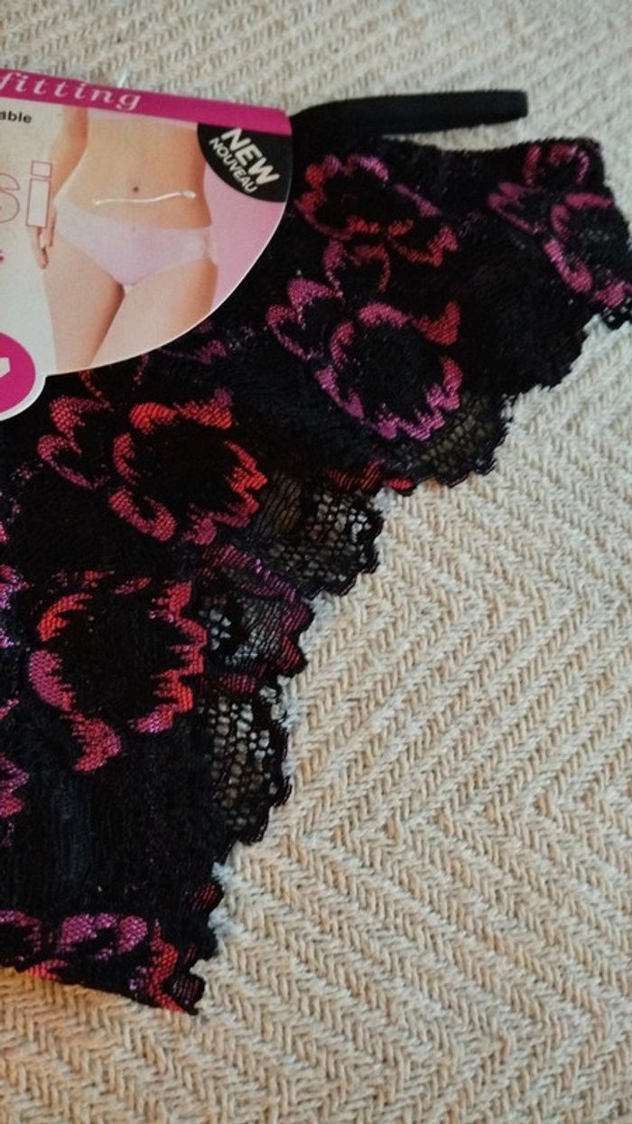 Lot de 3 culottes rose noire et blanche taille 34/36 femme - photo numéro 11