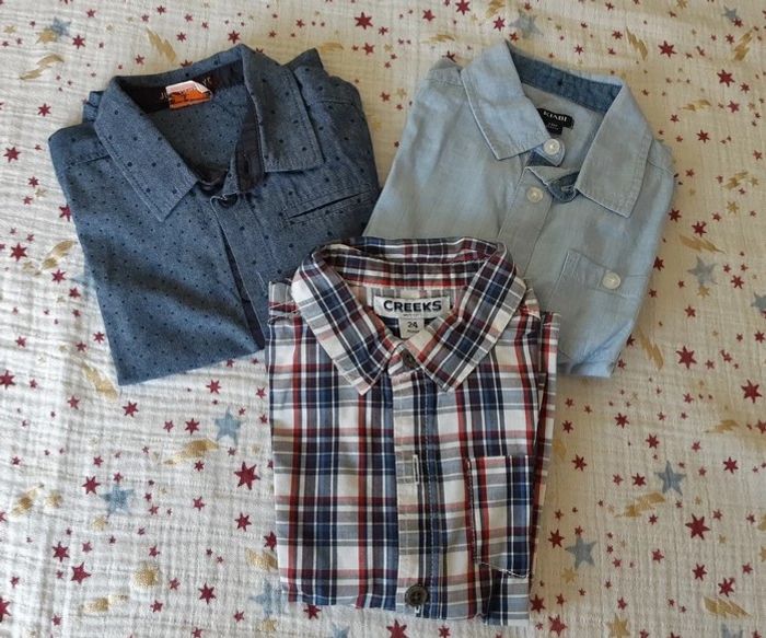Lot 3 chemises ML 24 mois 2 ans 86cm