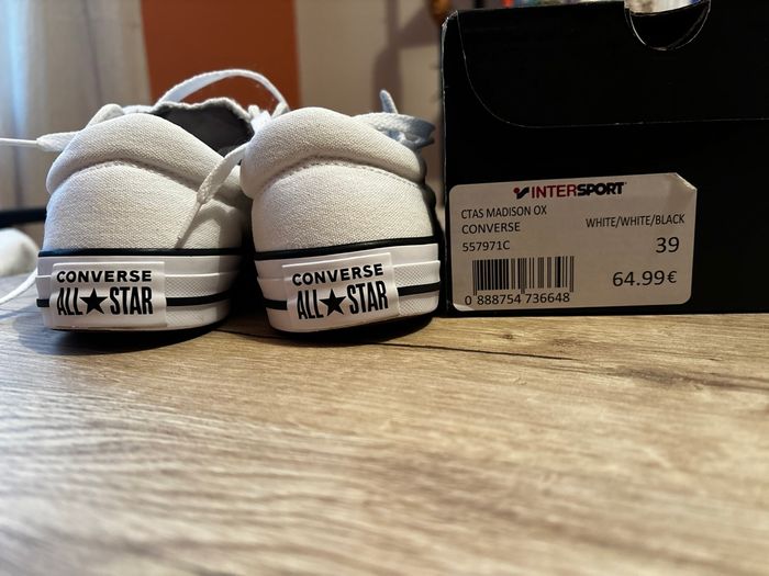 Converse All Star Madison basses blanches – T39 – Très bon état - photo numéro 6