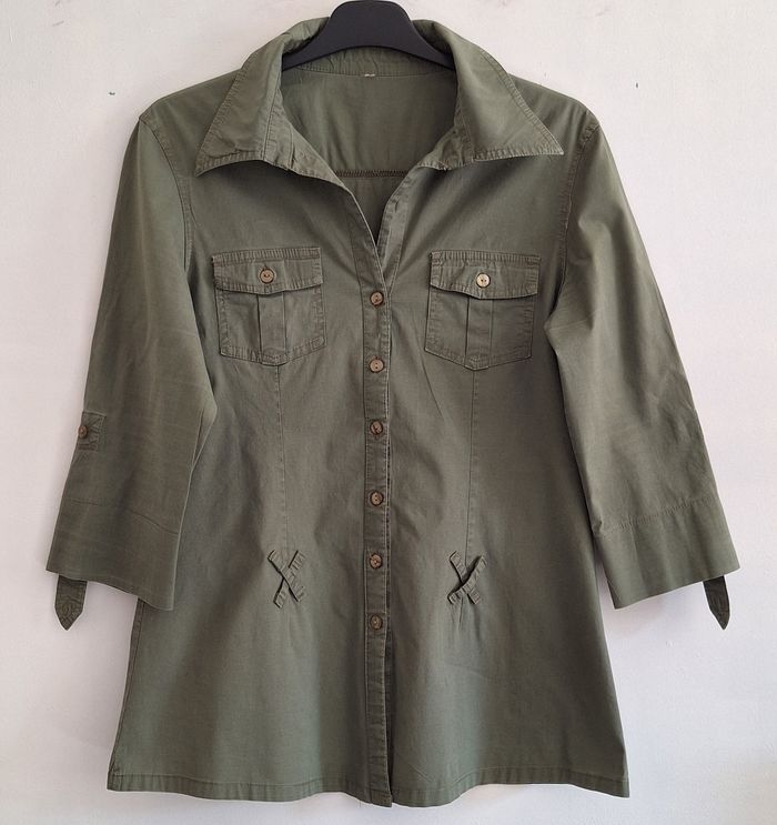 Chemise/surchemise couleur unie, stylée