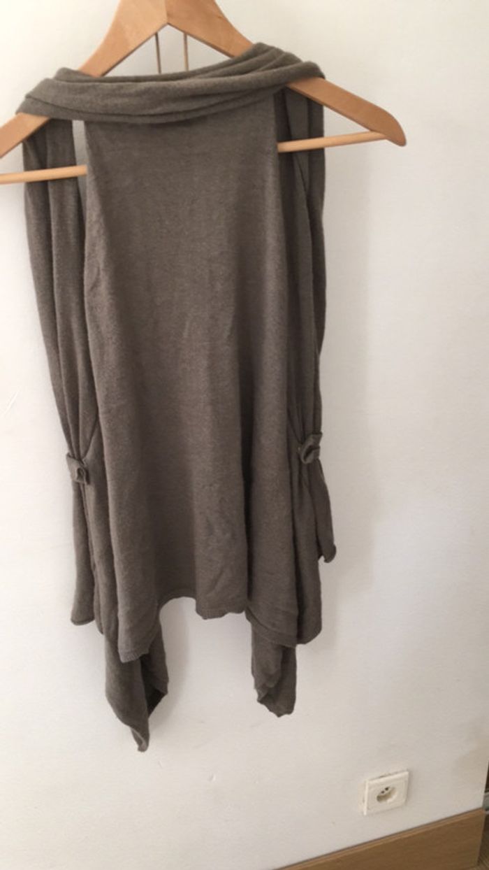 Gilet sans manche tout doux cashmire taille unique beige/kaki/marron - photo numéro 5