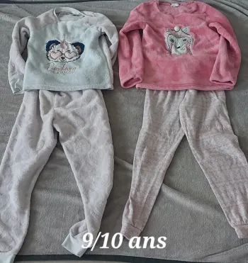 Pyjamas polaire fille 9/10 ans la halle 