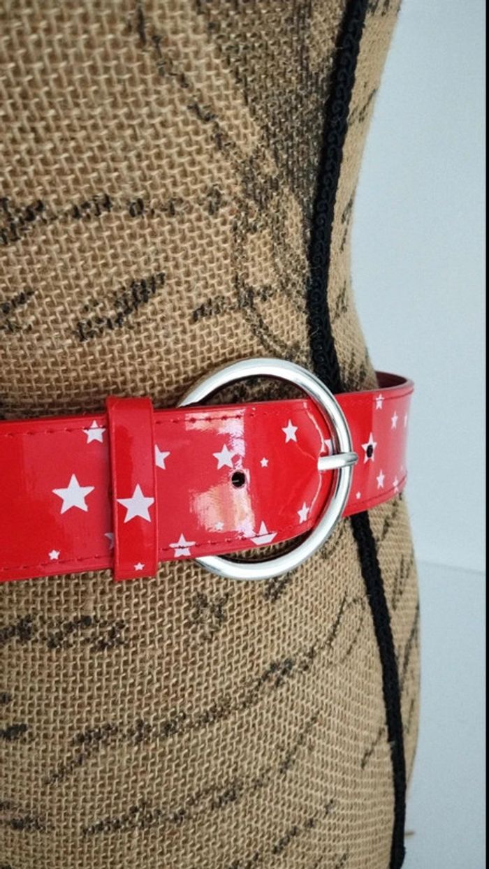 Ceinture rouge étoiles blanche 90 cm - photo numéro 4