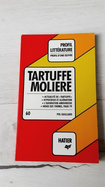 Livre profil littérature, Tartuffe, Molière , Hatier