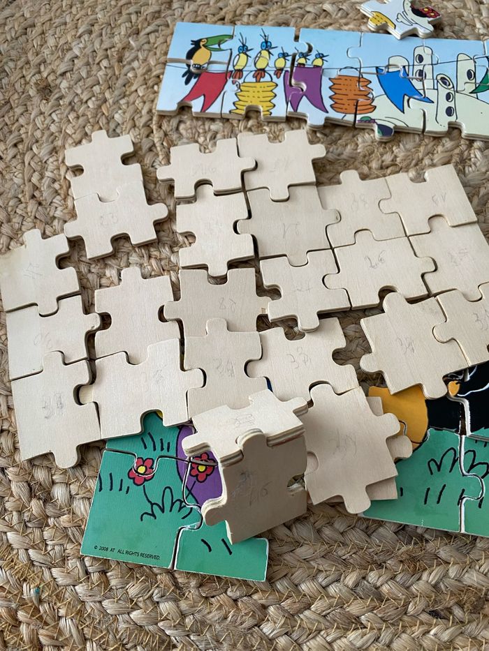 Puzzle en bois Barbapapa - photo numéro 2