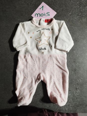 Pyjama "mon adorable étoile" 1 mois