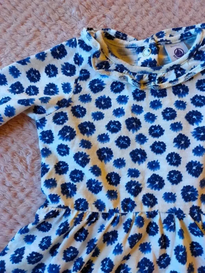 Ensemble bleu et blanc Petit Bateau 3 mois - photo numéro 2