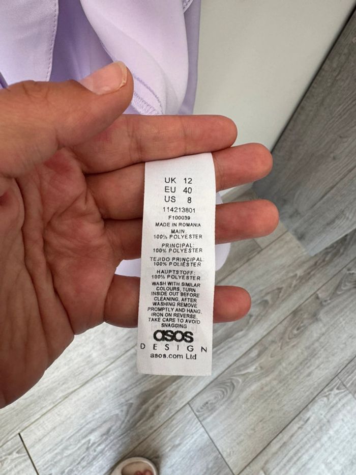 👗Asos design taille 40👗Robe mi-longue cache-cœur- Lilas- très bon état - photo numéro 9