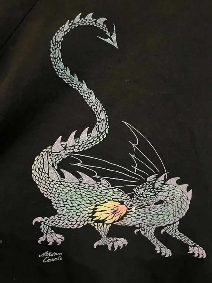 Crewneck Japanese dragon print vintage XL Mens - photo numéro 3