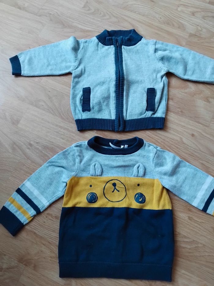 Lot pulls et gilet 9mois garçon - photo numéro 2