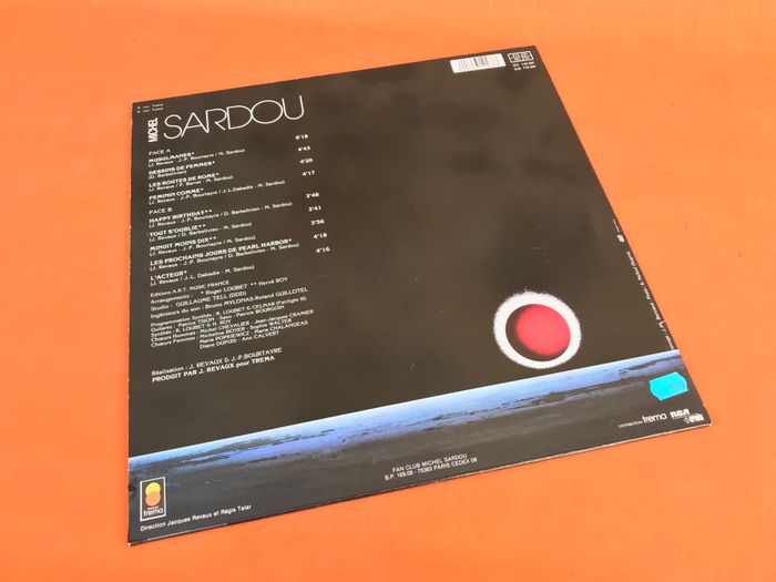 Album Vinyle 33 tours Michel Sardou (1987) trema 310237 - photo numéro 5