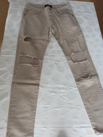 Pantalon jeans homme Project X Paris taille 38 coupe troué skinny