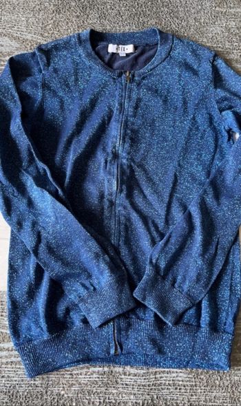 Gillet bleu pailleté