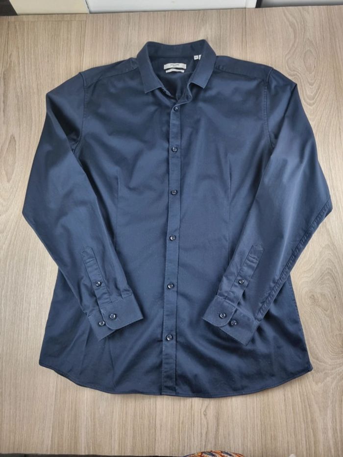 Chemise bleue Jack & Jones Homme Taille Xl - photo numéro 2